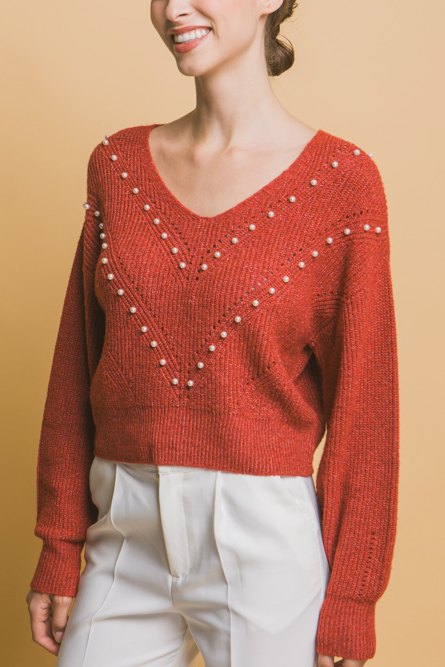 Pearl details sweater